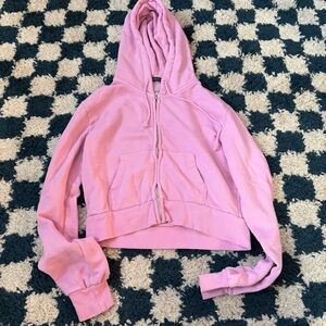 BRANDY MELVILLE  Pink Crop  Hoodie